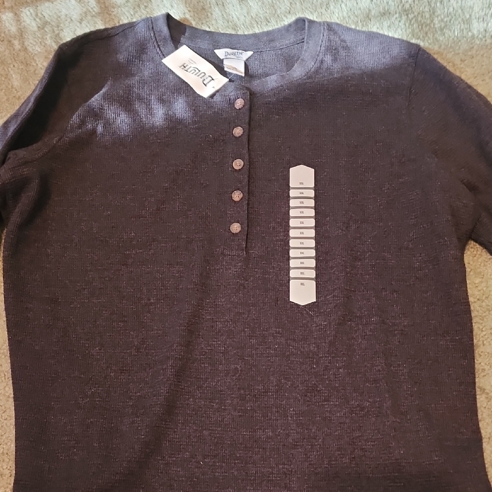 Brand New Dark Gray Henley Shirt